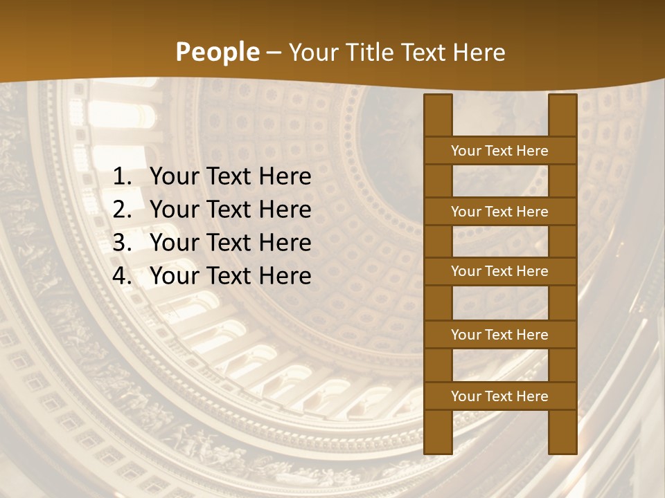 A Building With A Dome In The Middle Of It PowerPoint Template
