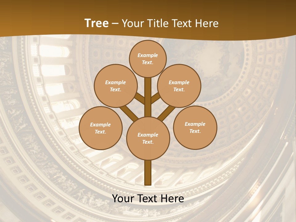 A Building With A Dome In The Middle Of It PowerPoint Template