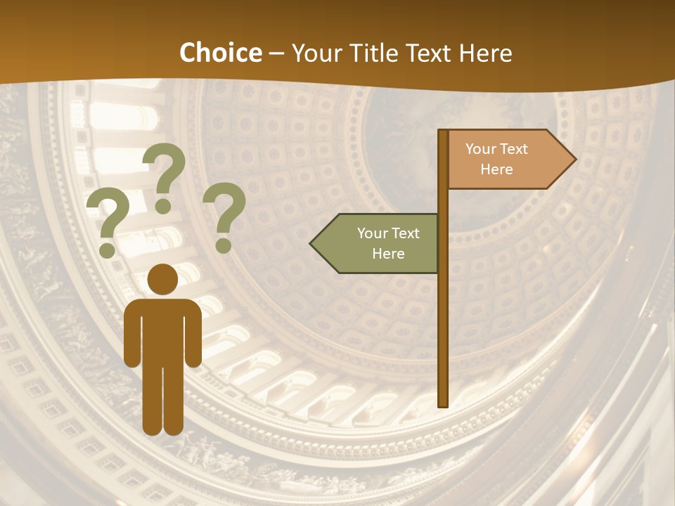 A Building With A Dome In The Middle Of It PowerPoint Template