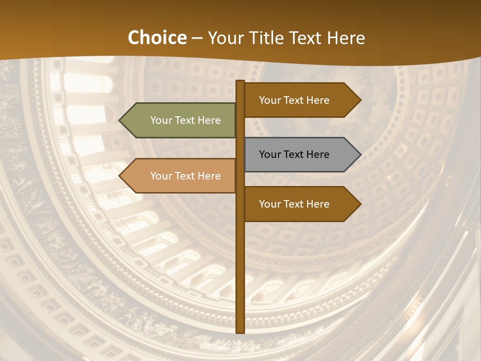 A Building With A Dome In The Middle Of It PowerPoint Template
