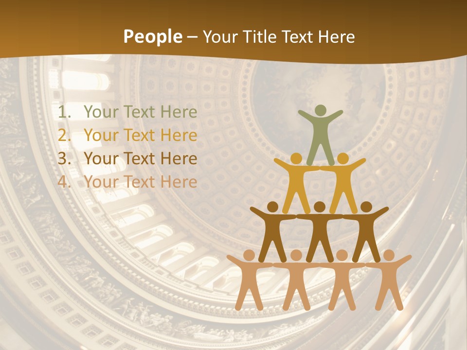 A Building With A Dome In The Middle Of It PowerPoint Template