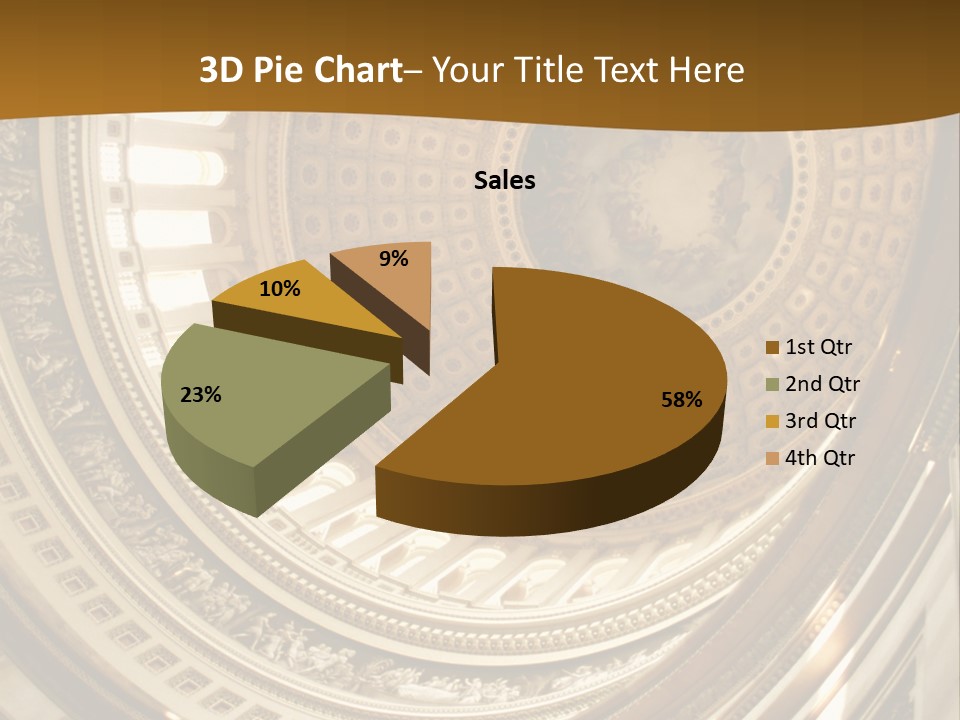 A Building With A Dome In The Middle Of It PowerPoint Template