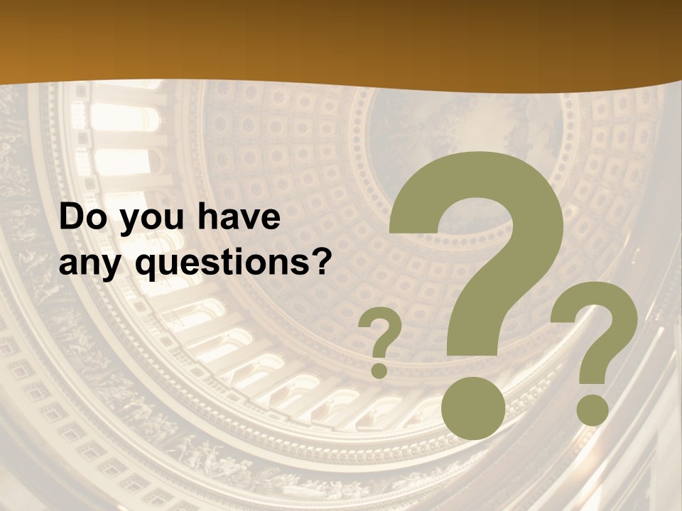 A Building With A Dome In The Middle Of It PowerPoint Template