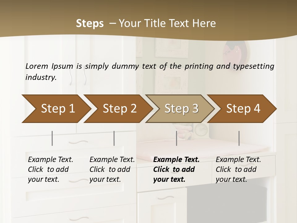 Cabinets With Built In Changing Area For Infants PowerPoint Template