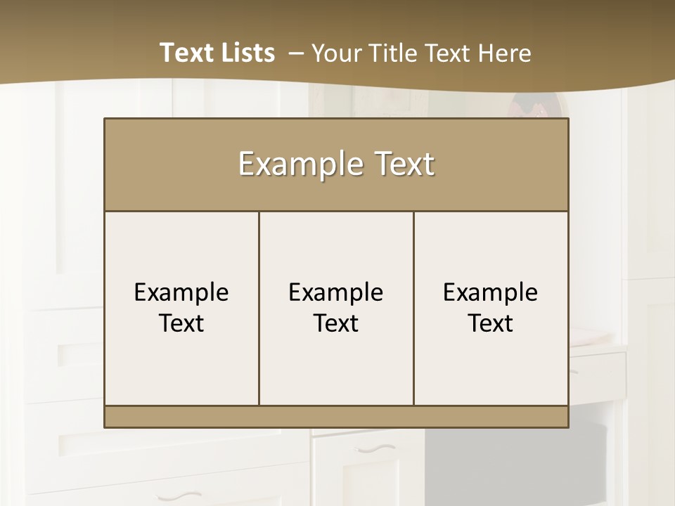 Cabinets With Built In Changing Area For Infants PowerPoint Template