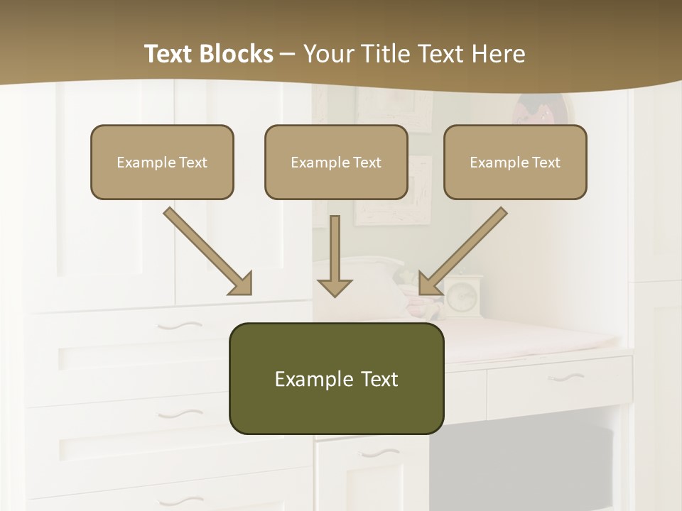 Cabinets With Built In Changing Area For Infants PowerPoint Template