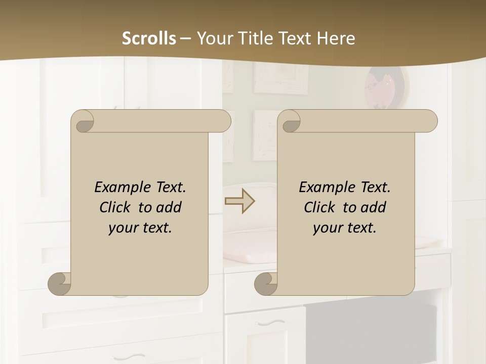 Cabinets With Built In Changing Area For Infants PowerPoint Template