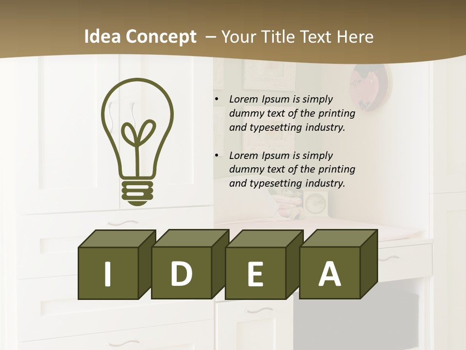 Cabinets With Built In Changing Area For Infants PowerPoint Template