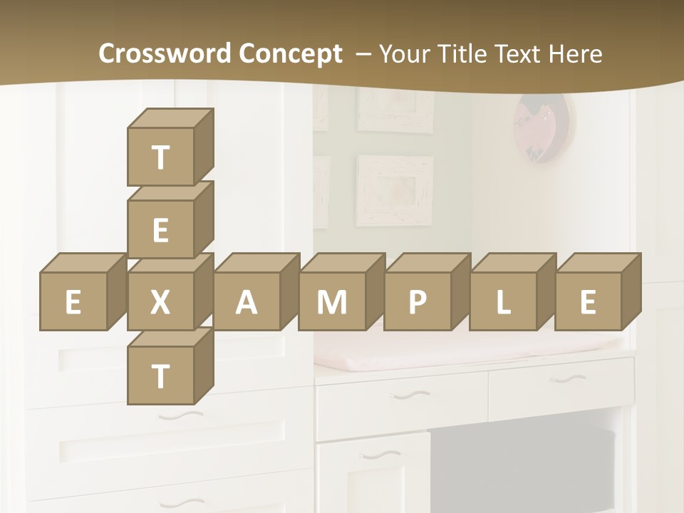 Cabinets With Built In Changing Area For Infants PowerPoint Template