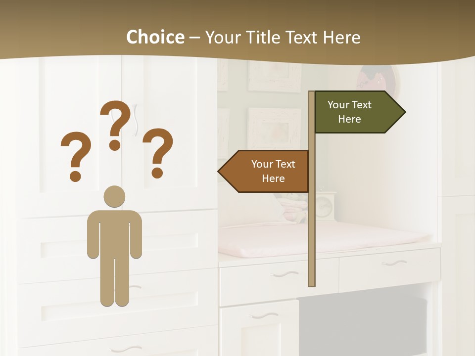 Cabinets With Built In Changing Area For Infants PowerPoint Template