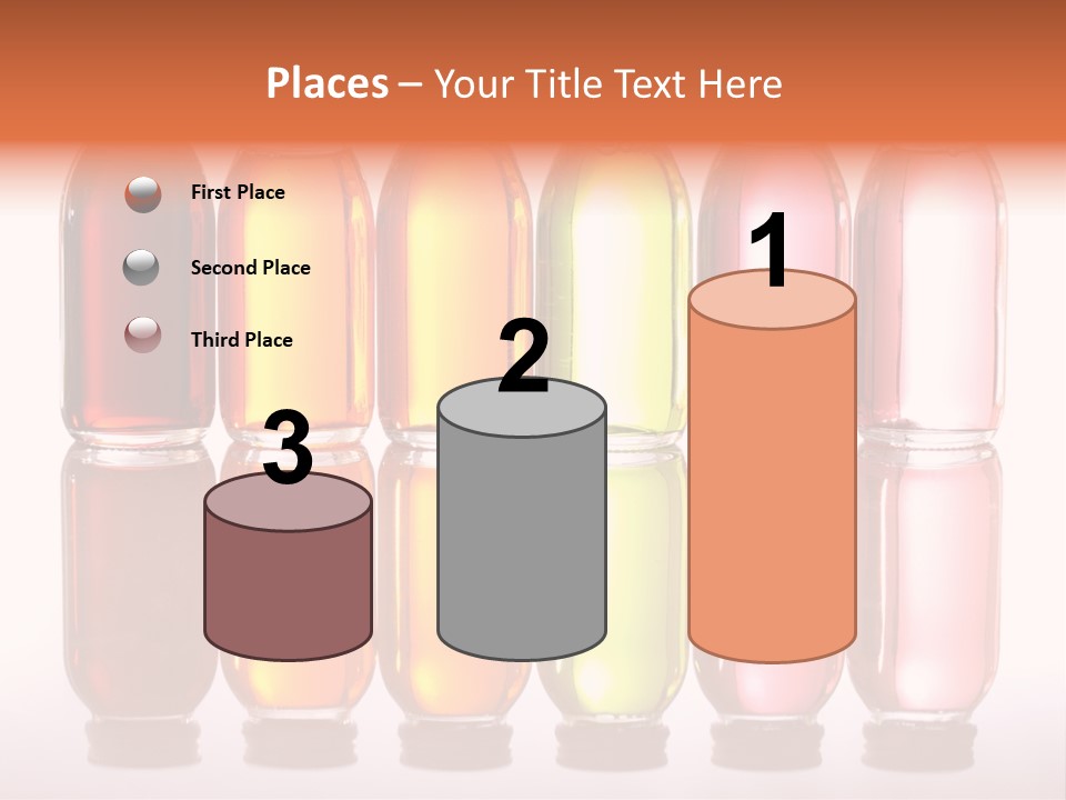 Bottles With Essential Oils Isolated On White Background PowerPoint Template