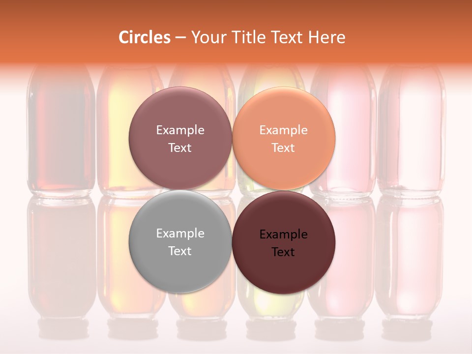 Bottles With Essential Oils Isolated On White Background PowerPoint Template