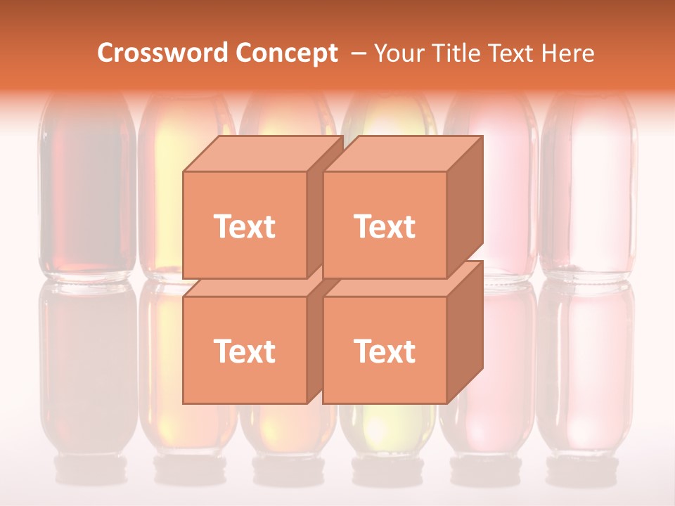 Bottles With Essential Oils Isolated On White Background PowerPoint Template