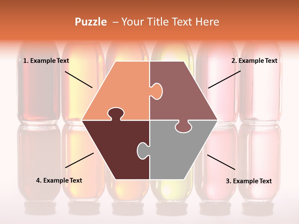 Bottles With Essential Oils Isolated On White Background PowerPoint Template