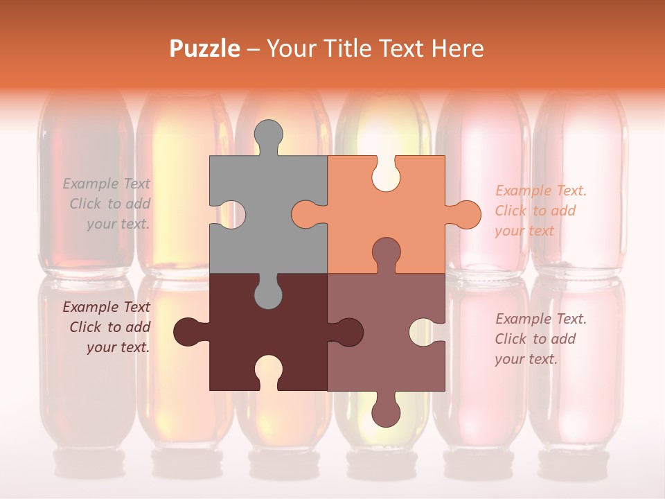 Bottles With Essential Oils Isolated On White Background PowerPoint Template