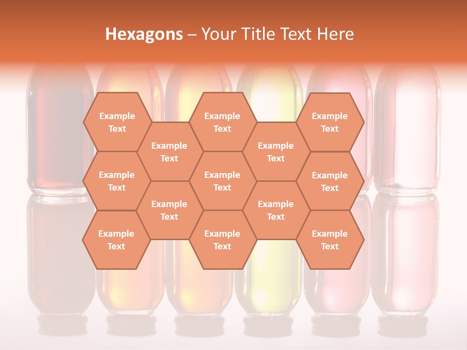 Bottles With Essential Oils Isolated On White Background PowerPoint Template