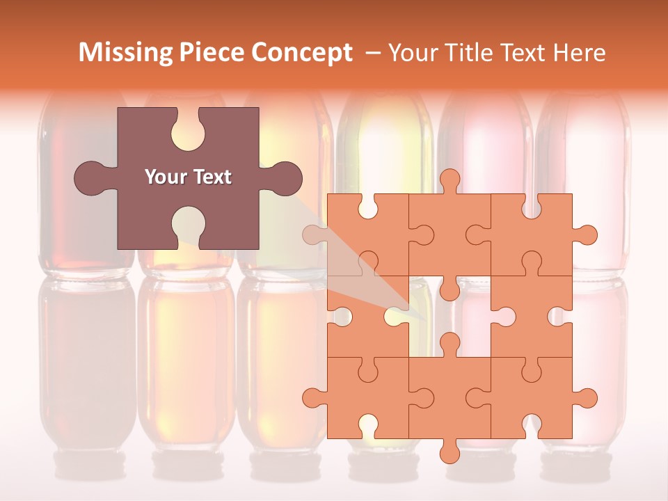 Bottles With Essential Oils Isolated On White Background PowerPoint Template