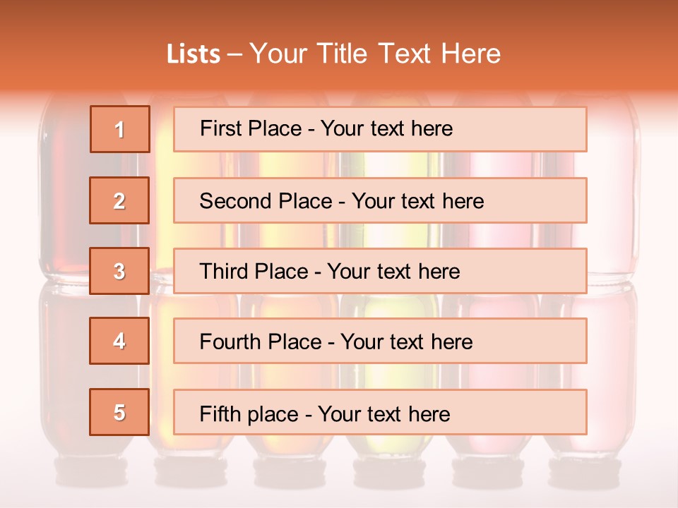 Bottles With Essential Oils Isolated On White Background PowerPoint Template
