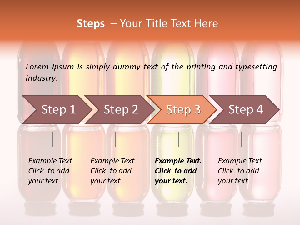 Bottles With Essential Oils Isolated On White Background PowerPoint Template