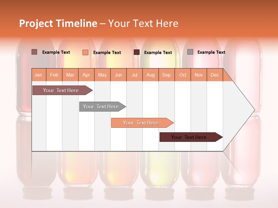 Bottles With Essential Oils Isolated On White Background PowerPoint Template