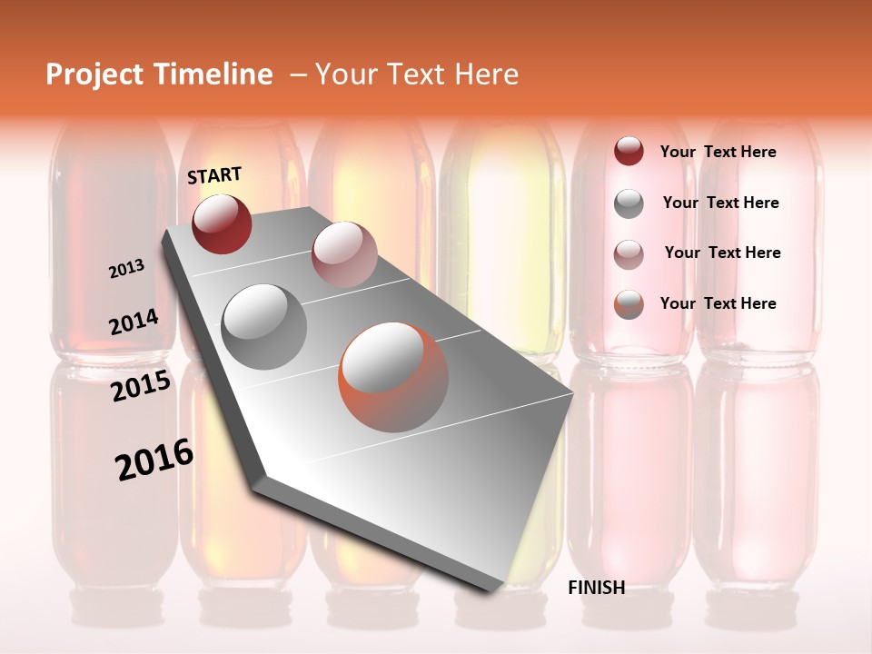 Bottles With Essential Oils Isolated On White Background PowerPoint Template