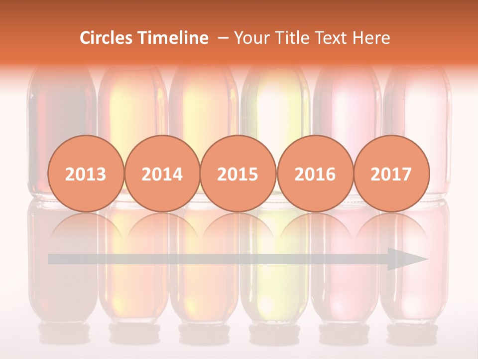 Bottles With Essential Oils Isolated On White Background PowerPoint Template