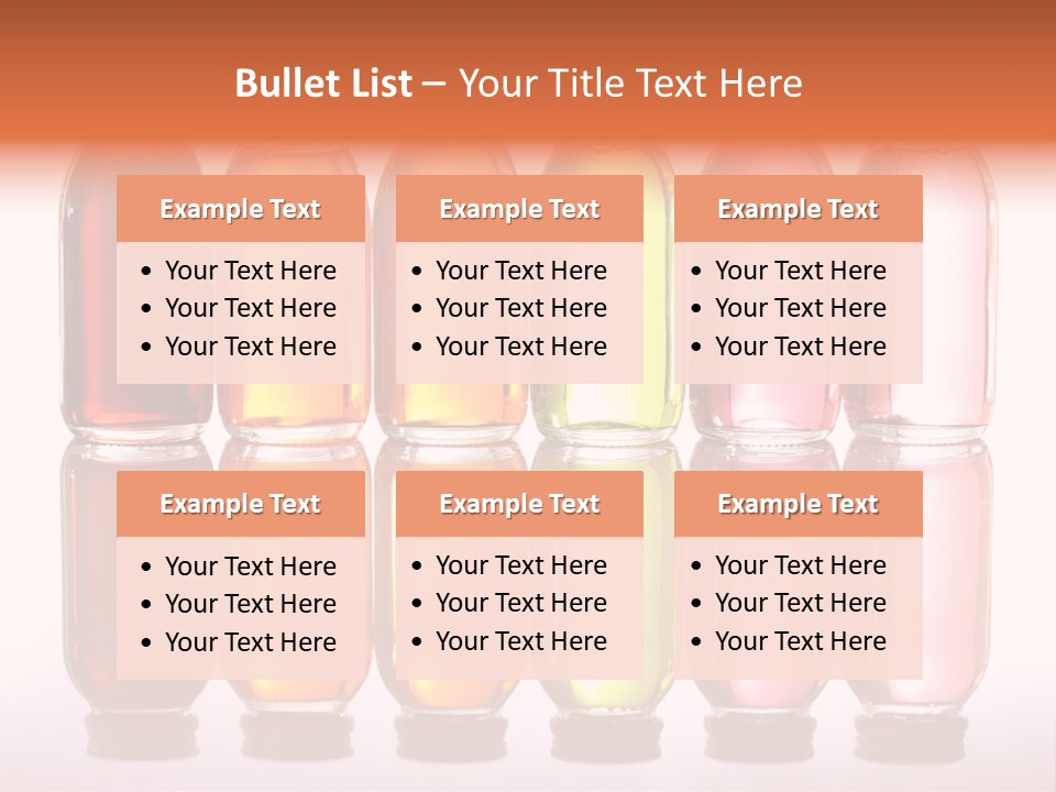 Bottles With Essential Oils Isolated On White Background PowerPoint Template