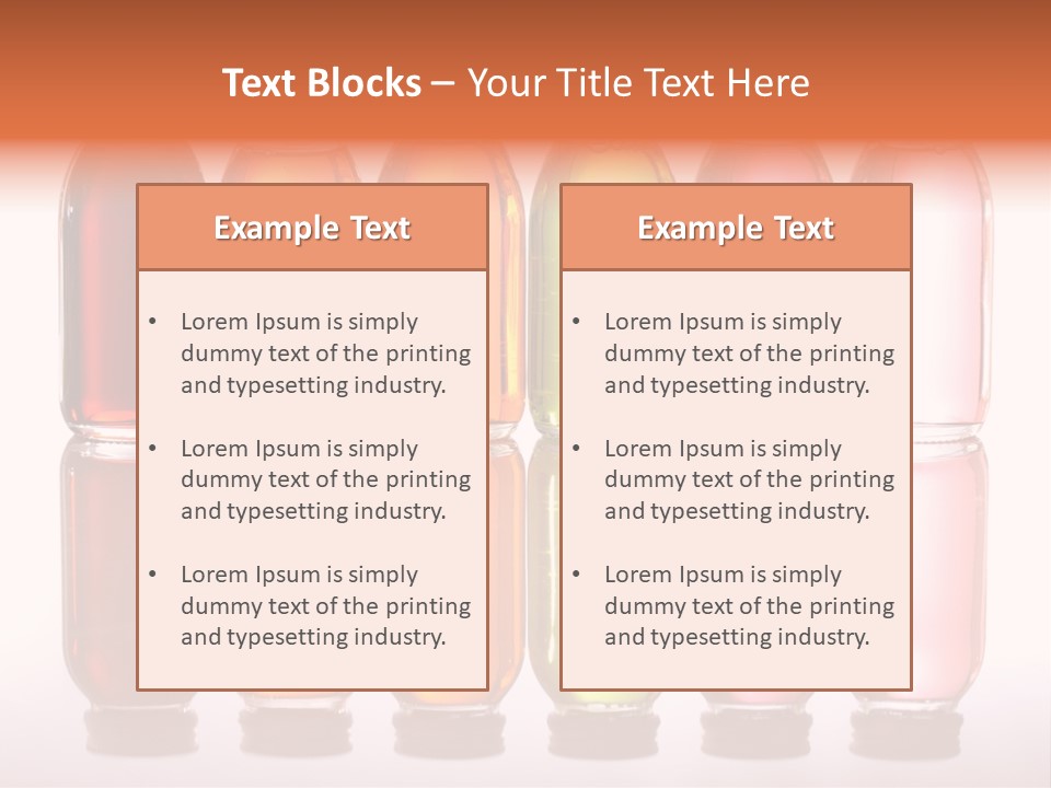 Bottles With Essential Oils Isolated On White Background PowerPoint Template