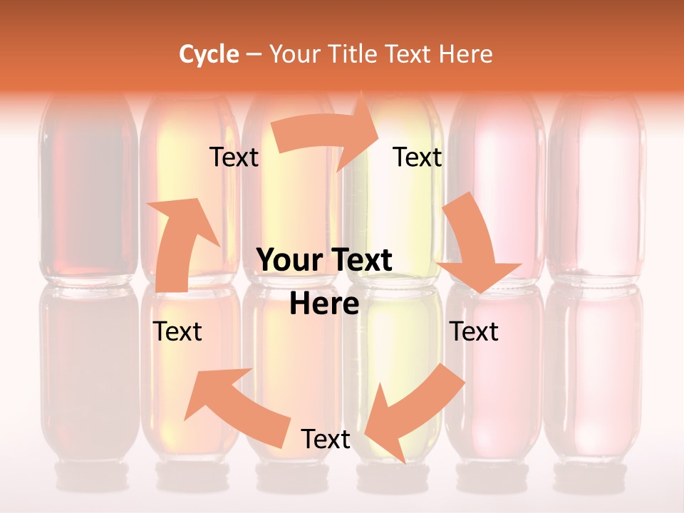 Bottles With Essential Oils Isolated On White Background PowerPoint Template