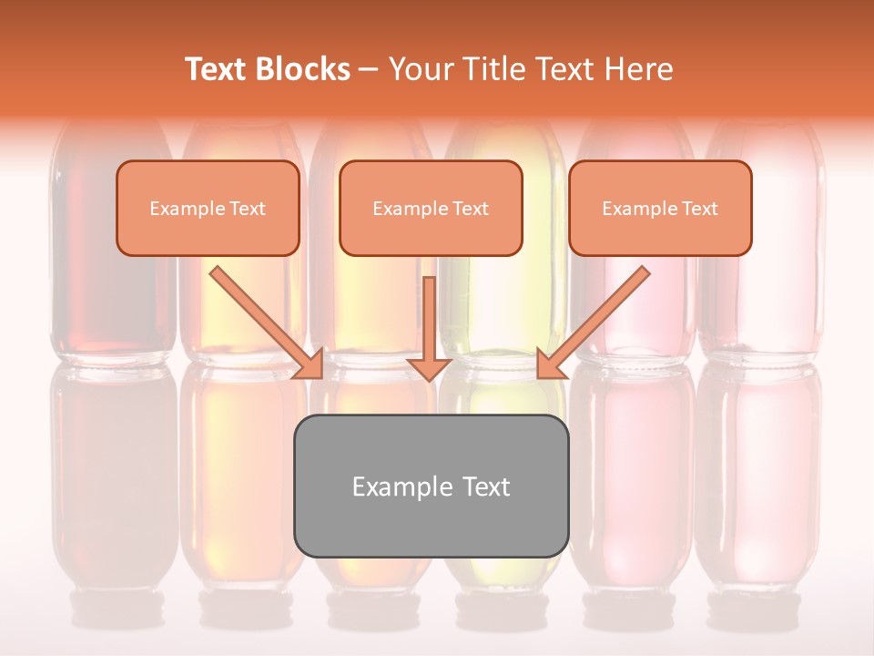 Bottles With Essential Oils Isolated On White Background PowerPoint Template