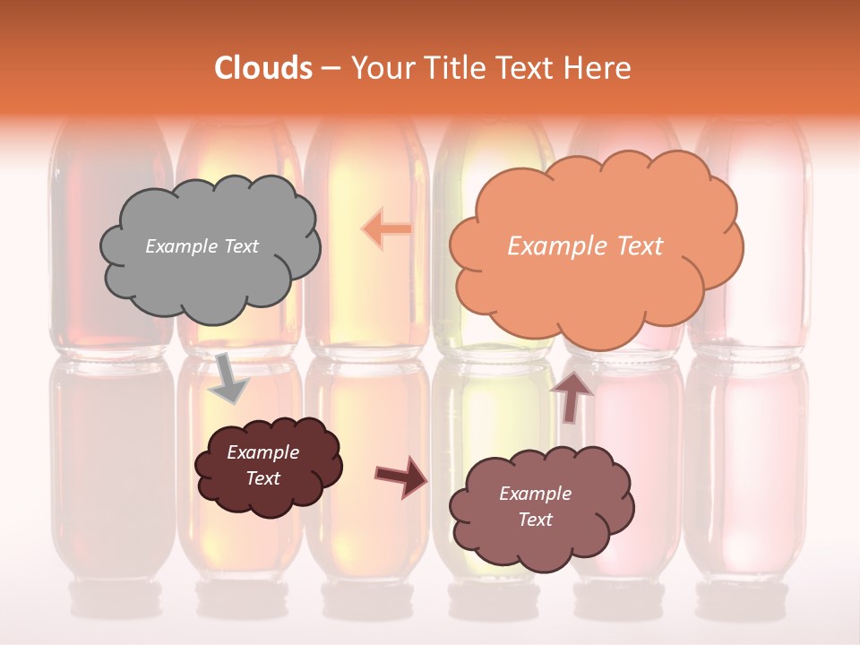 Bottles With Essential Oils Isolated On White Background PowerPoint Template