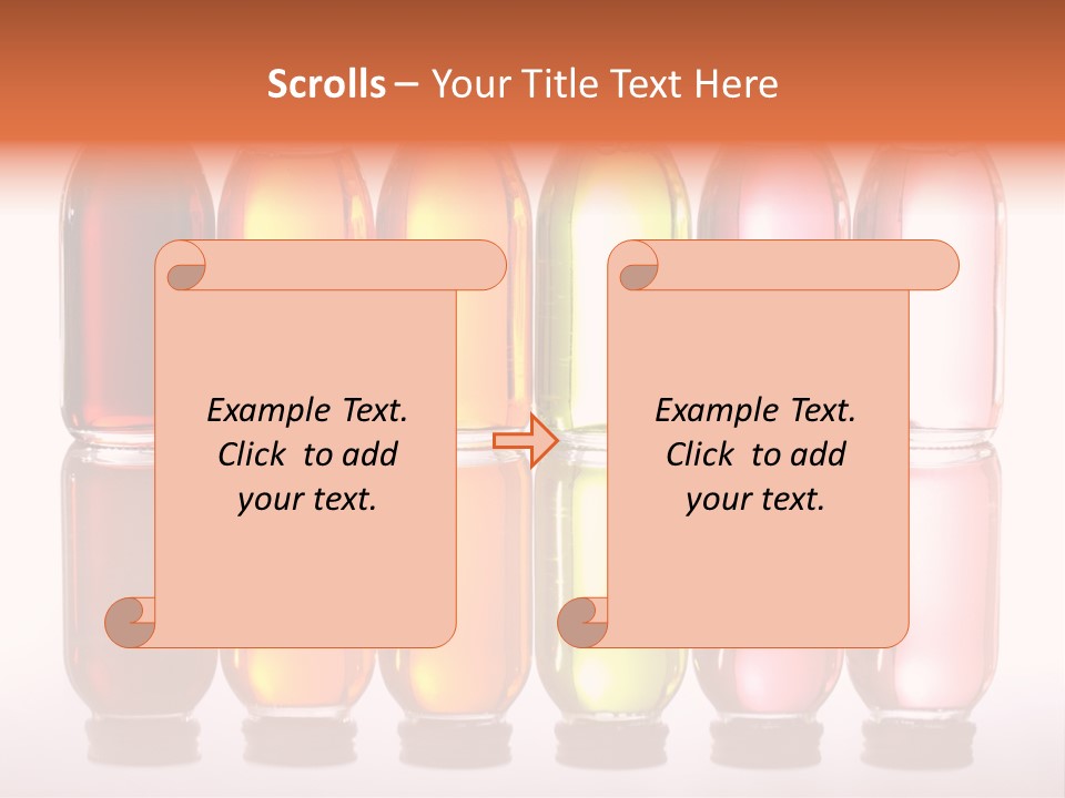 Bottles With Essential Oils Isolated On White Background PowerPoint Template