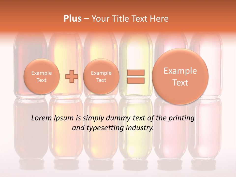 Bottles With Essential Oils Isolated On White Background PowerPoint Template
