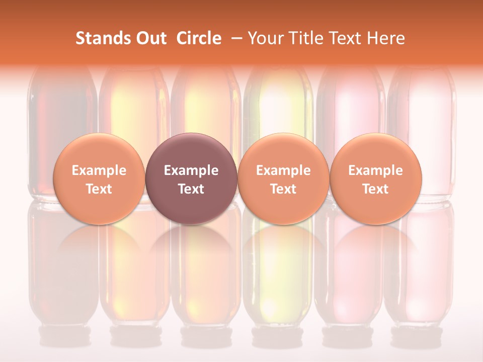 Bottles With Essential Oils Isolated On White Background PowerPoint Template