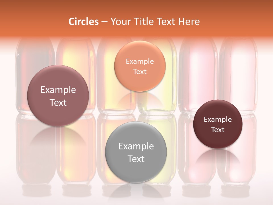 Bottles With Essential Oils Isolated On White Background PowerPoint Template