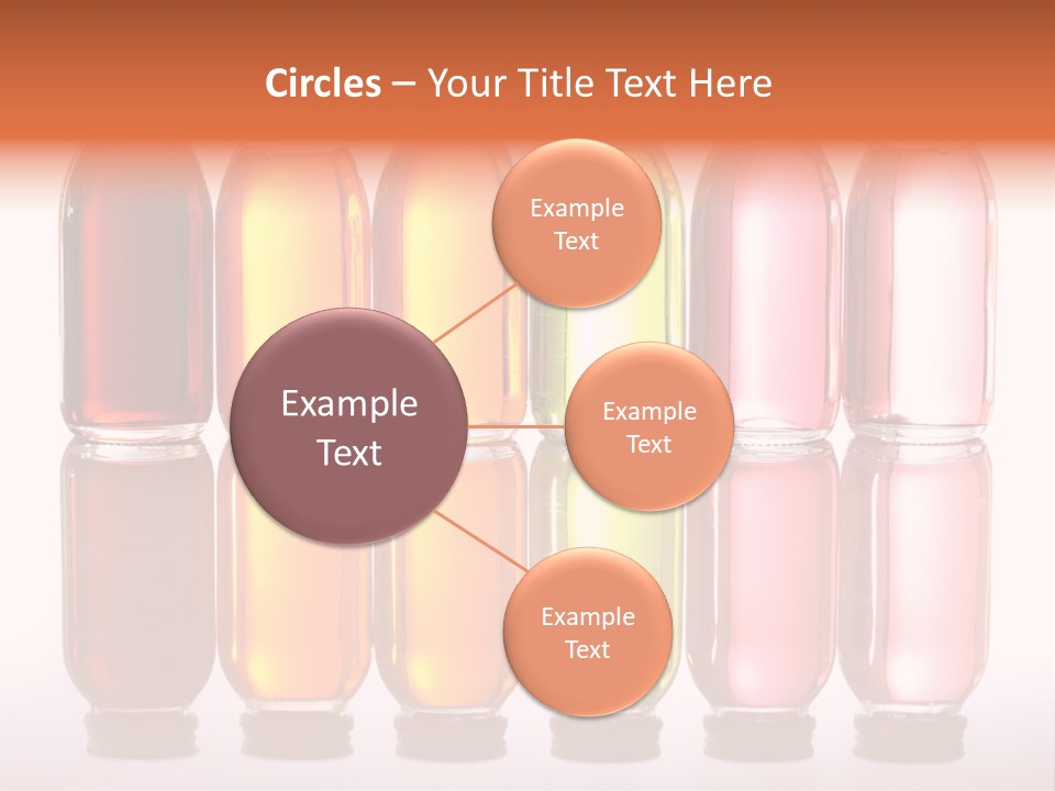 Bottles With Essential Oils Isolated On White Background PowerPoint Template