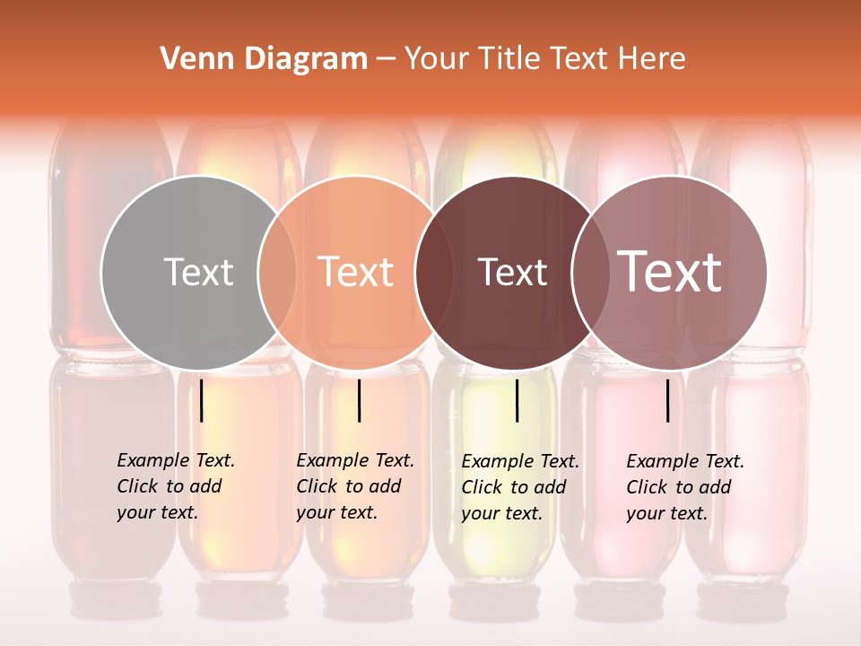 Bottles With Essential Oils Isolated On White Background PowerPoint Template