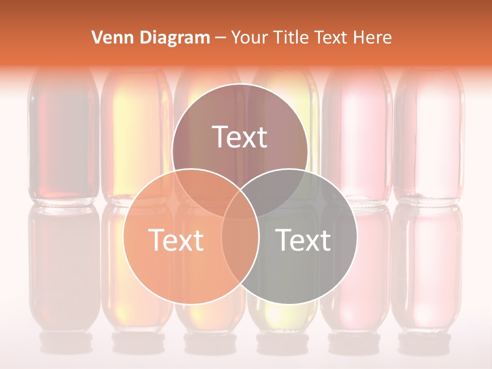 Bottles With Essential Oils Isolated On White Background PowerPoint Template