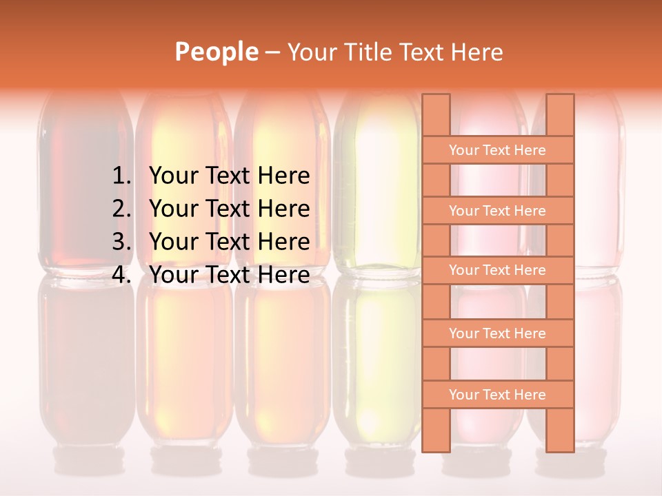 Bottles With Essential Oils Isolated On White Background PowerPoint Template