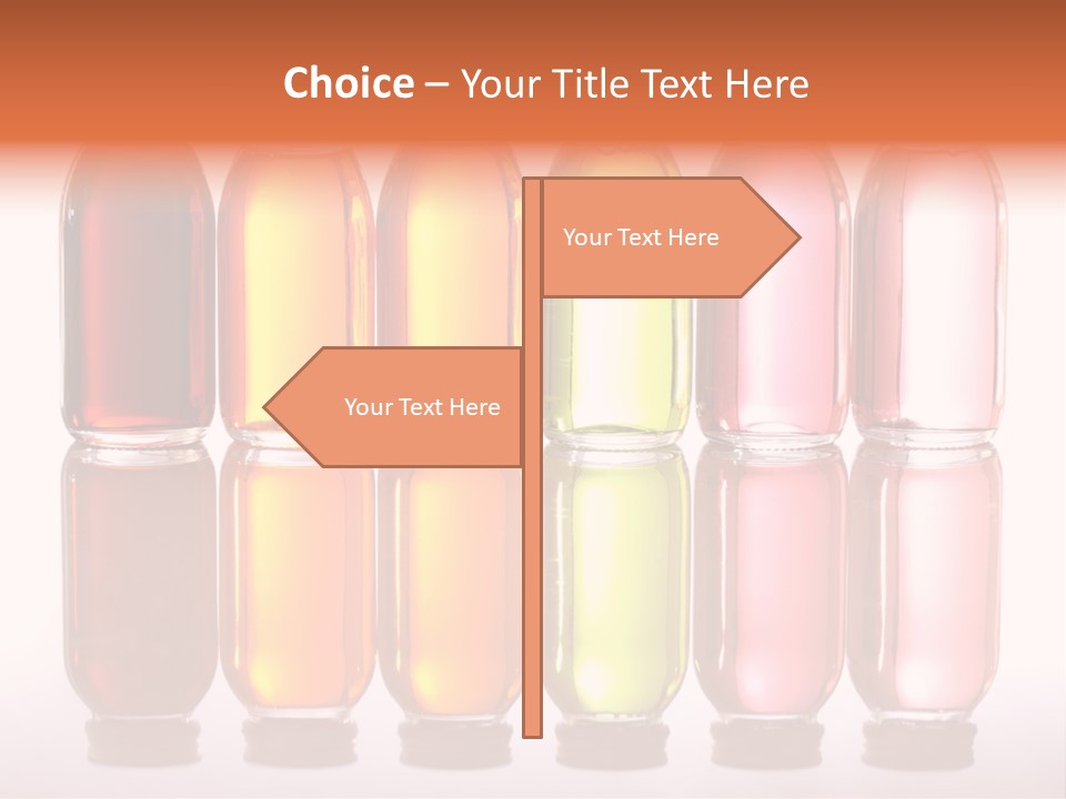 Bottles With Essential Oils Isolated On White Background PowerPoint Template