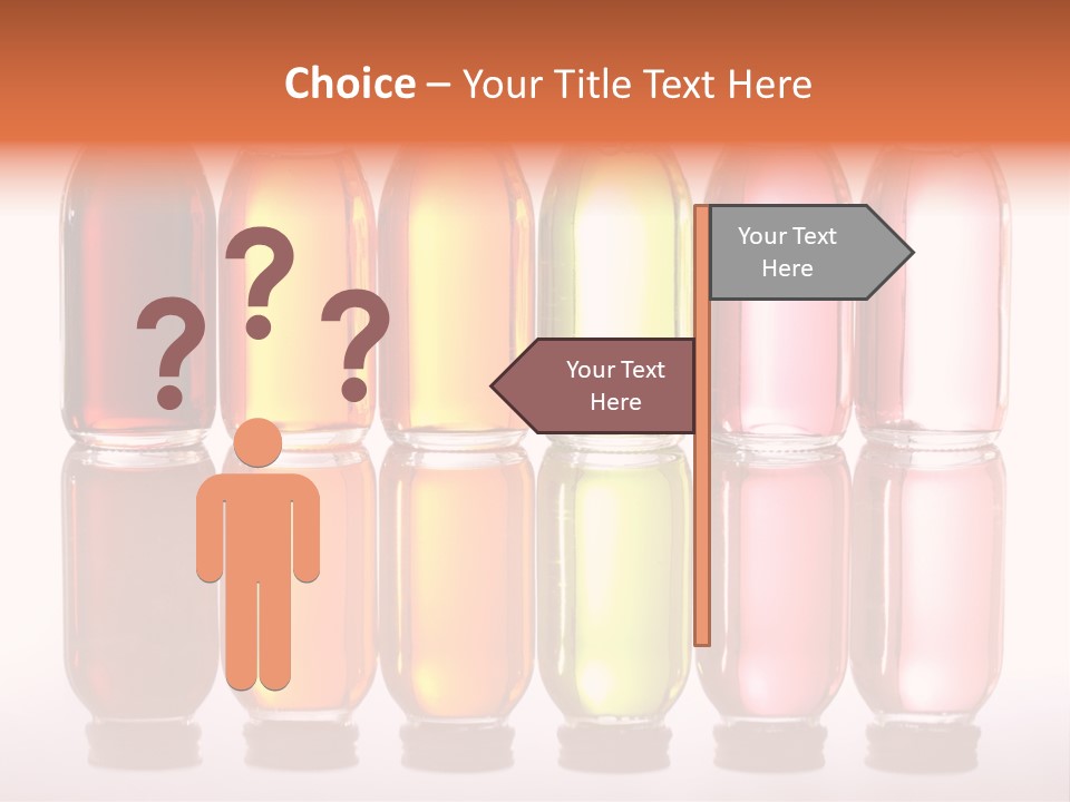 Bottles With Essential Oils Isolated On White Background PowerPoint Template