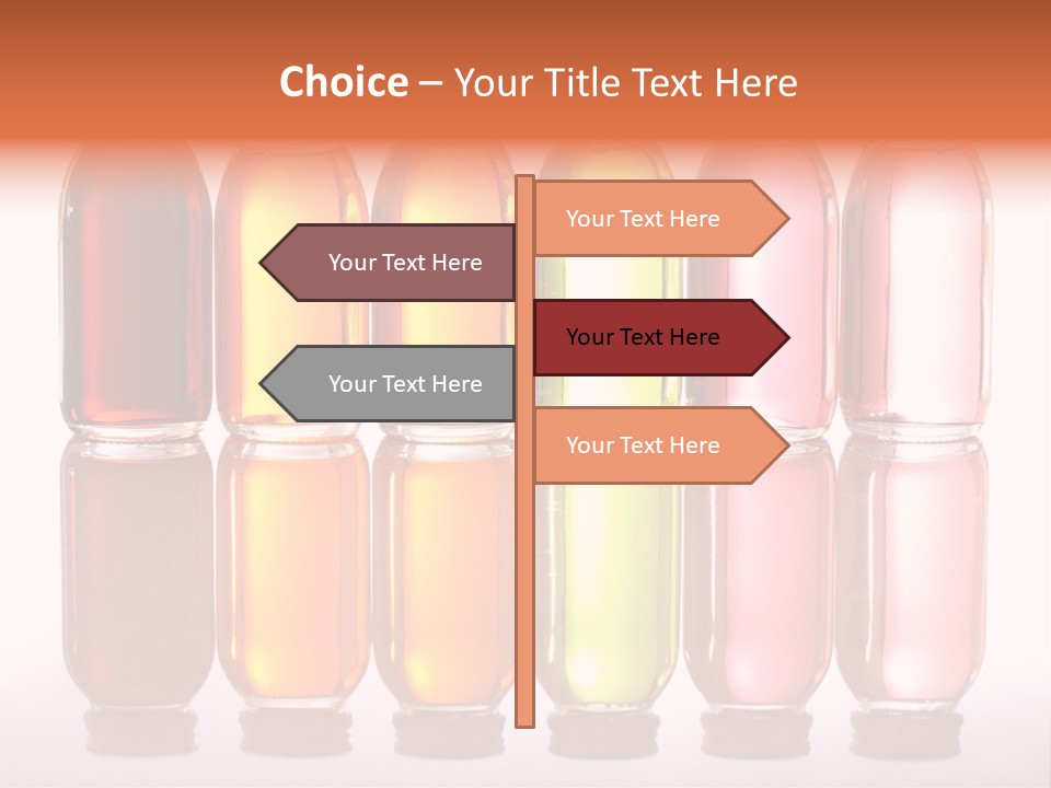 Bottles With Essential Oils Isolated On White Background PowerPoint Template