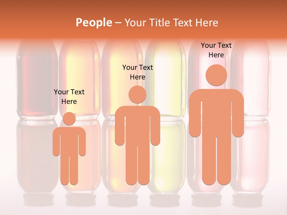 Bottles With Essential Oils Isolated On White Background PowerPoint Template