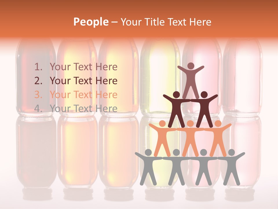 Bottles With Essential Oils Isolated On White Background PowerPoint Template