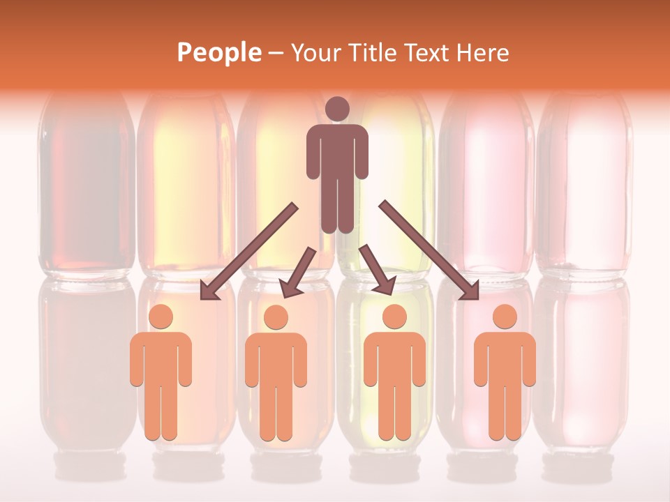 Bottles With Essential Oils Isolated On White Background PowerPoint Template