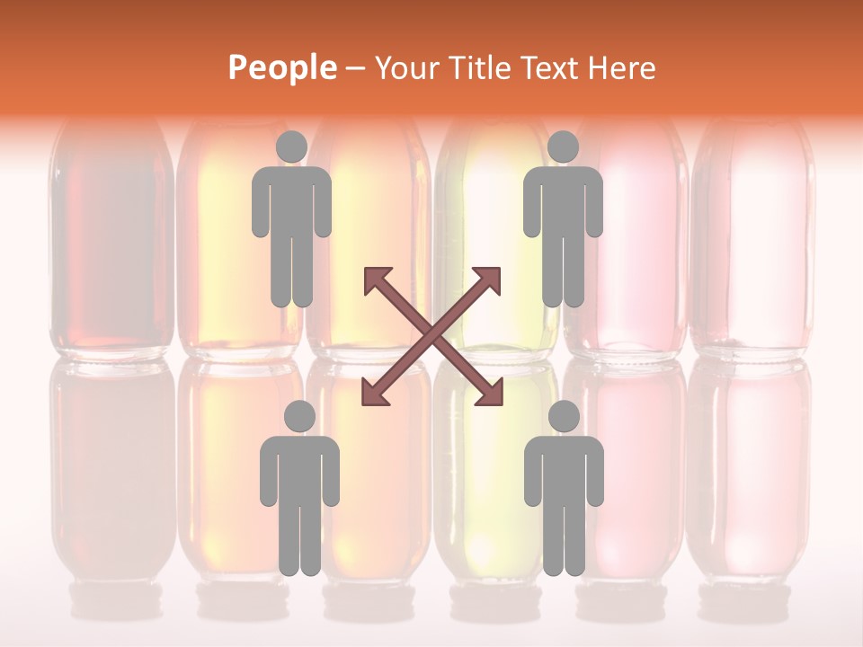 Bottles With Essential Oils Isolated On White Background PowerPoint Template