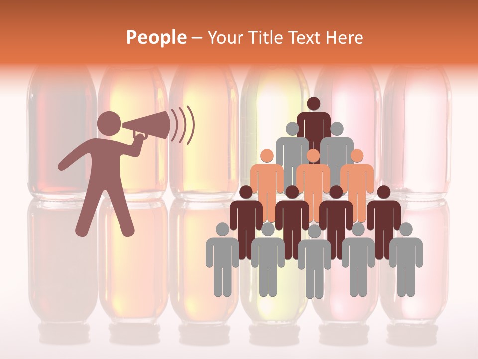 Bottles With Essential Oils Isolated On White Background PowerPoint Template