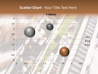 Shopping Abstract. People Rush On Escalator Motion Blurred PowerPoint Template