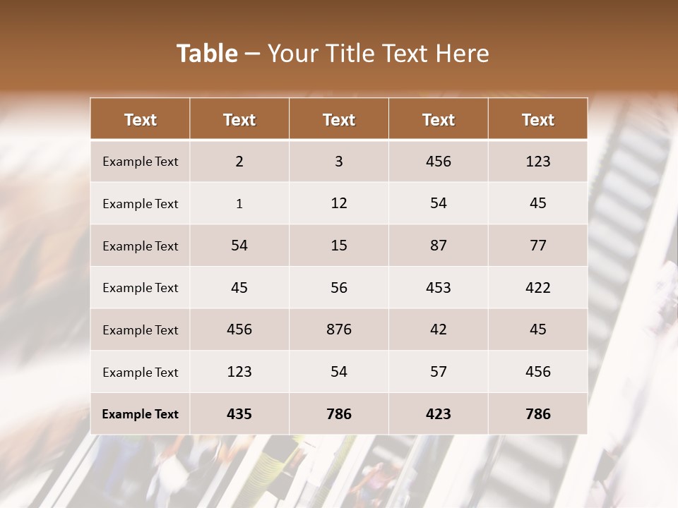 Shopping Abstract. People Rush On Escalator Motion Blurred PowerPoint Template