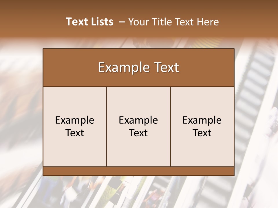 Shopping Abstract. People Rush On Escalator Motion Blurred PowerPoint Template